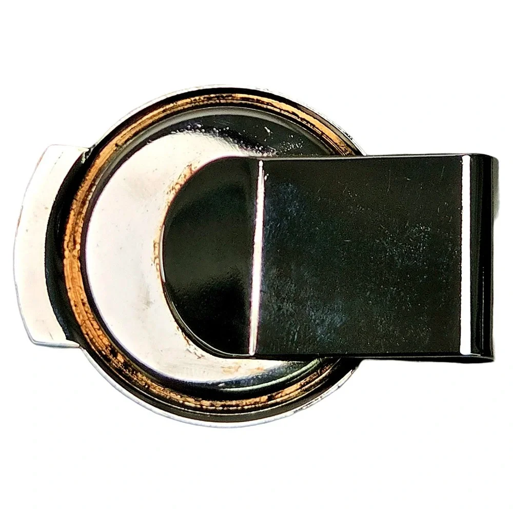 Vintage Black Watch Los Gatos Silver Tone Mens Money Clip Metal Accessory EUC